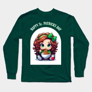 Irish girl ramen Long Sleeve T-Shirt